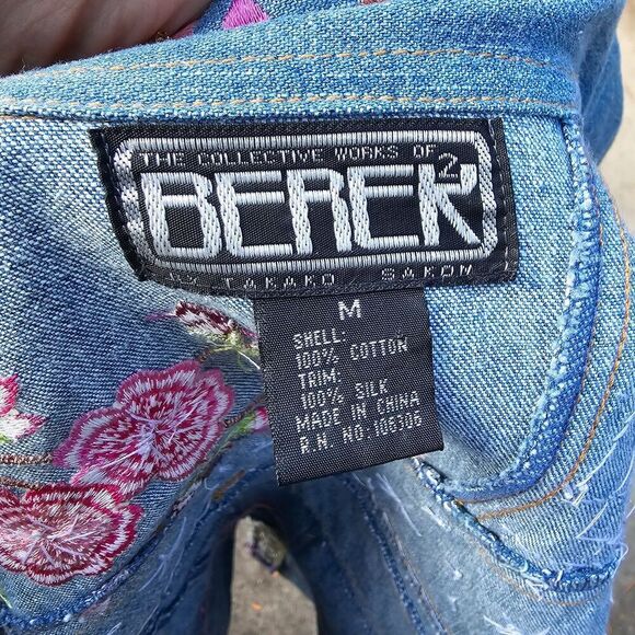 Berek Collection Jean Jacket Vintage Embroidered and Beaded Denim Size M - Picture 10 of 10
